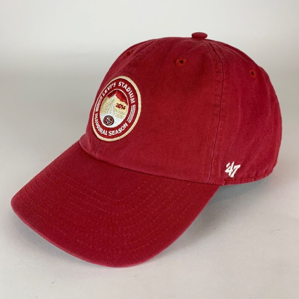 San Francisco 49ers NFL Red 47 Brand Levi Stadium Inaugural Season Strapback Hat